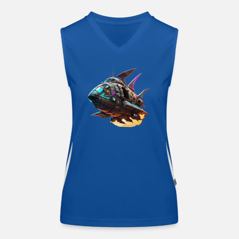 Spaceship Funktionelles Kontrast-Tank Top für Frauen