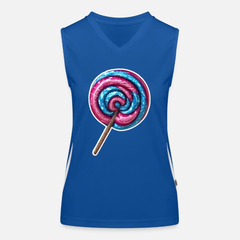 Pretty Pearly Lollipop with Glitter Women's Functional Contrast Tank Top
