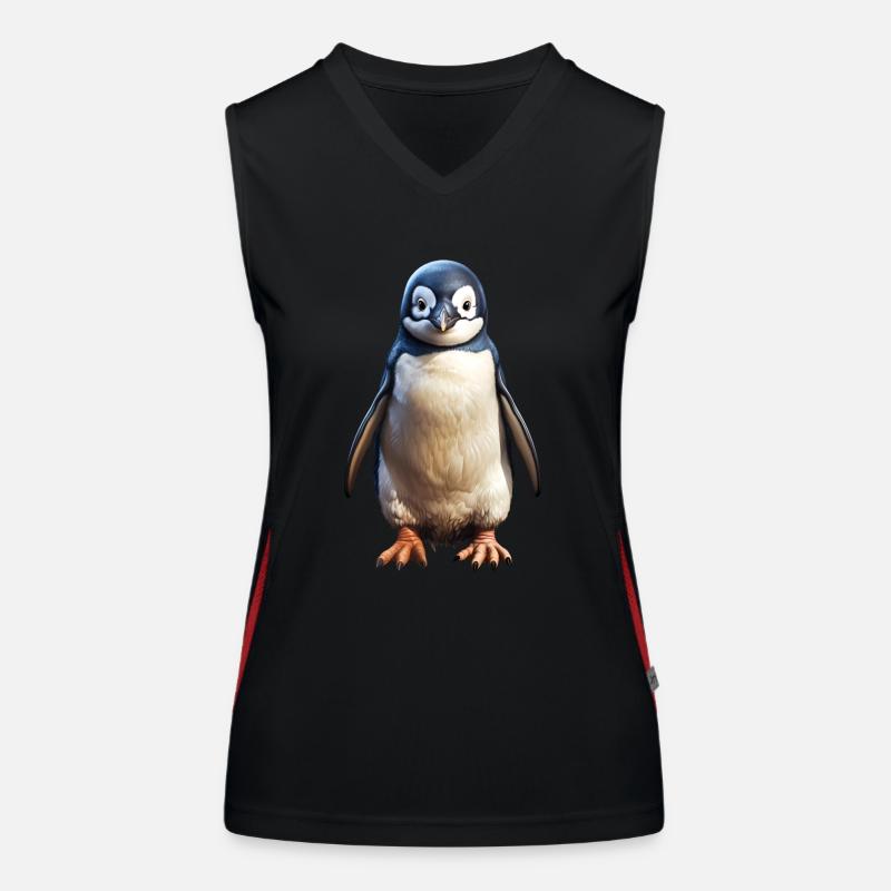 Pinguin Funktionelles Kontrast-Tank Top für Frauen