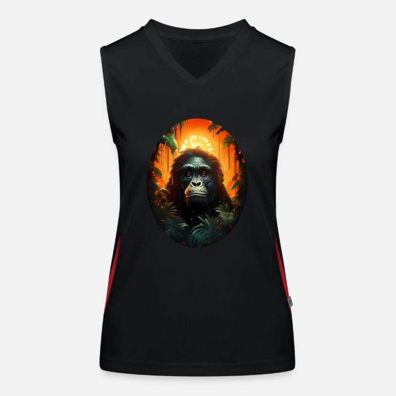 Gorilla Funktionelles Kontrast-Tank Top für Frauen