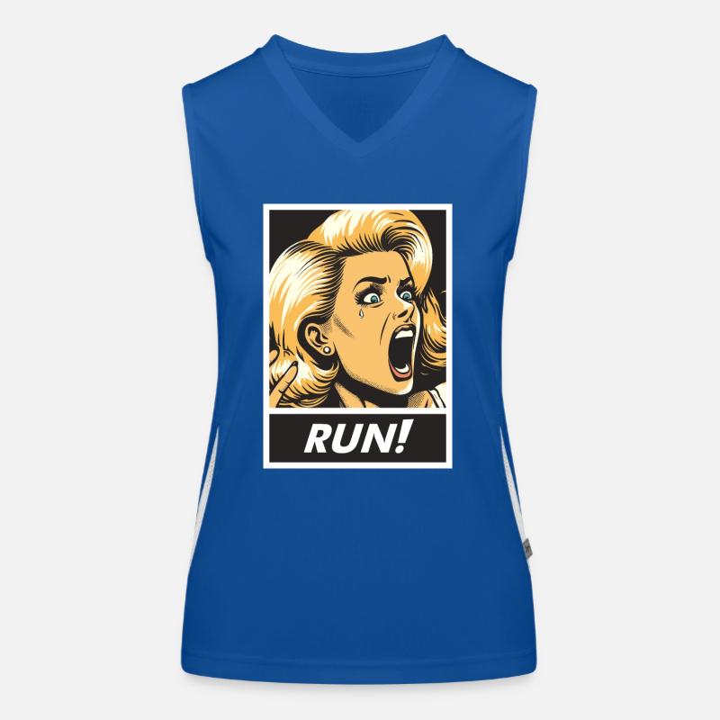 fille de course rétro Débardeur respirant contrasté Femme