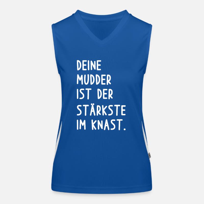 Deine Mutter Witz Funktionelles Kontrast-Tank Top für Frauen