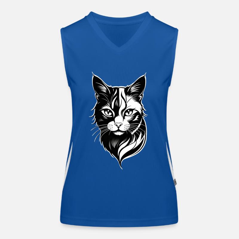 Kätzchen Funktionelles Kontrast-Tank Top für Frauen