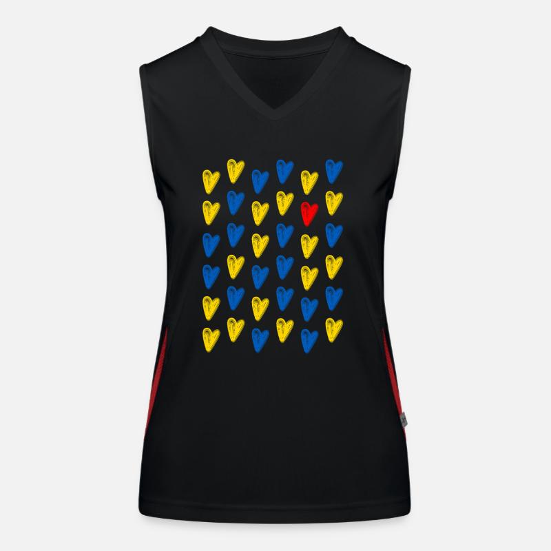 Dear hearts for Ukraine Women's Functional Contrast Tank Top