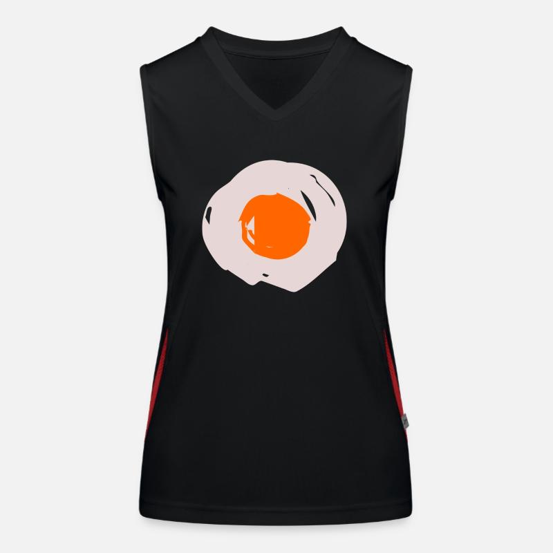 fried egg Women's Functional Contrast Tank Top