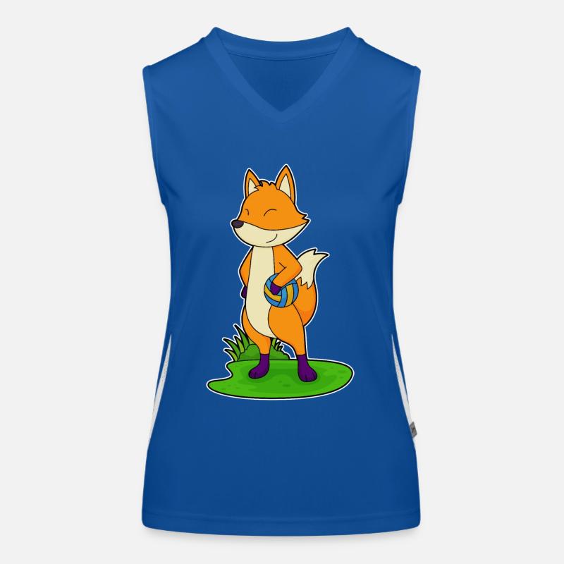 Fuchs Volleyball Sport Funktionelles Kontrast-Tank Top für Frauen