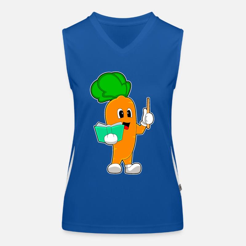 Karotte Lehrer Schulbuch Funktionelles Kontrast-Tank Top für Frauen