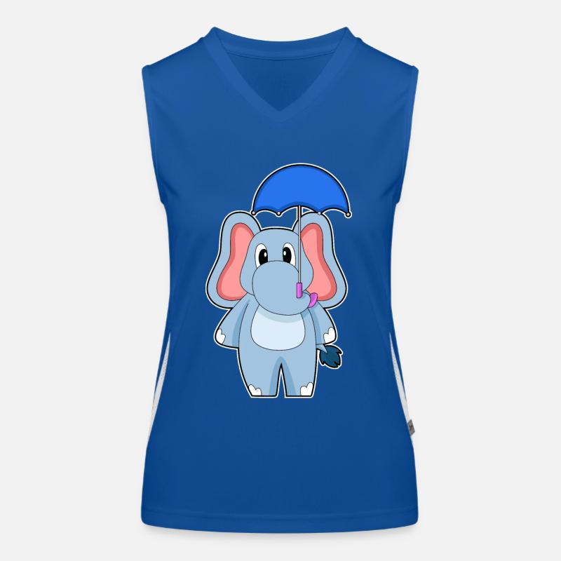 Elephant Rain Umbrella Women's Functional Contrast Tank Top
