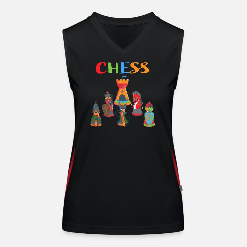 Échecs Débardeur respirant contrasté Femme