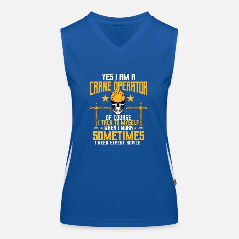 Kranführer Spruch Funktionelles Kontrast-Tank Top für Frauen