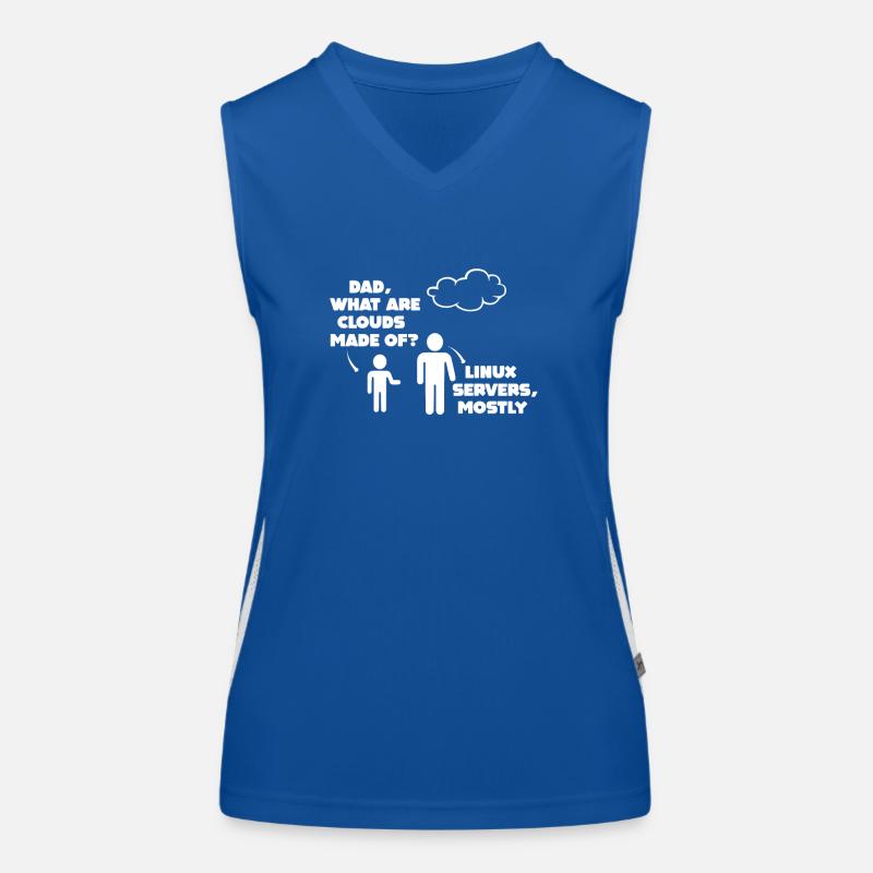 Funny Cloud Computing Papa Und Sohn Funktionelles Kontrast-Tank Top für Frauen
