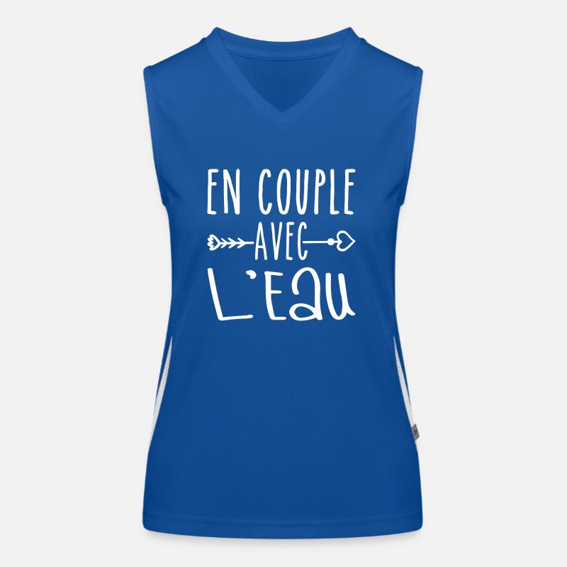 Paare mit Wasser, Wasserfächer Geschenk Funktionelles Kontrast-Tank Top für Frauen