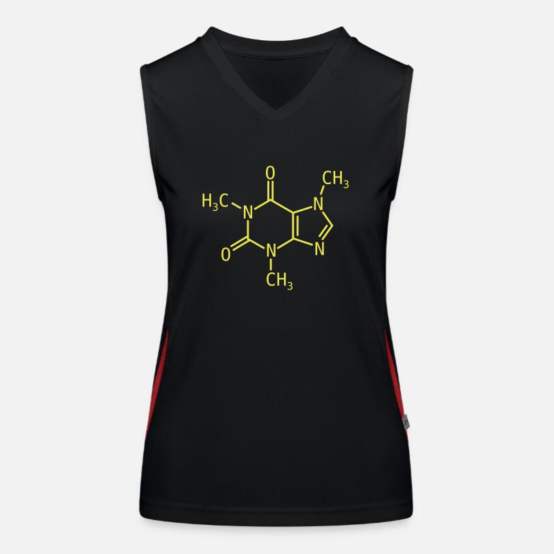 Koffein Strukturformel Funktionelles Kontrast-Tank Top für Frauen