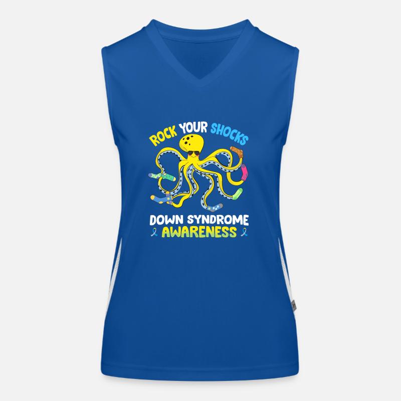 Down-Syndrom Bewusstsein Oktopus Rock Your Sock Funktionelles Kontrast-Tank Top für Frauen