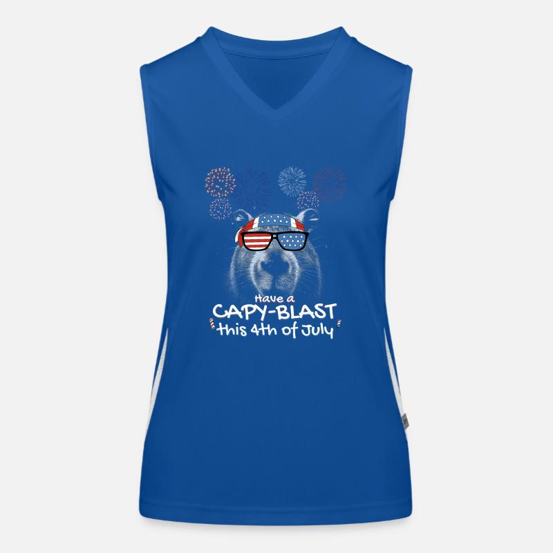Capybara Proud Patriots - Amusez-vous bien avec Capybara Débardeur respirant contrasté Femme
