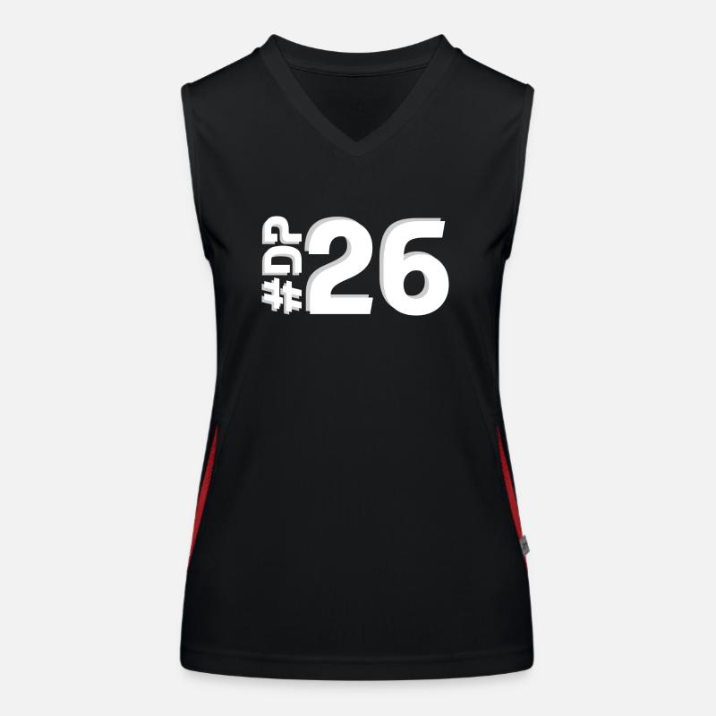 DP26 - Women's Functional Contrast Tank Top - black/red