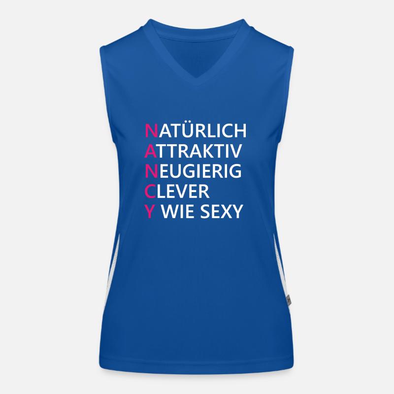 Nancy Name Geschenk Funktionelles Kontrast-Tank Top für Frauen