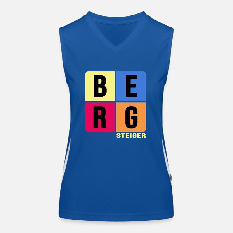 klettern bergfex bergsteiger gipfel Funktionelles Kontrast-Tank Top für Frauen