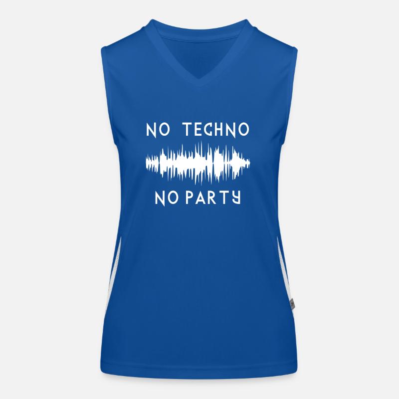 No techno no party Women's Functional Contrast Tank Top