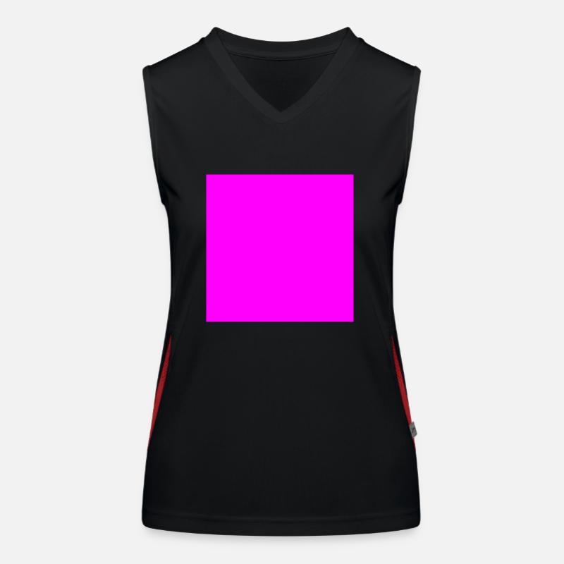Square pink Women's Functional Contrast Tank Top