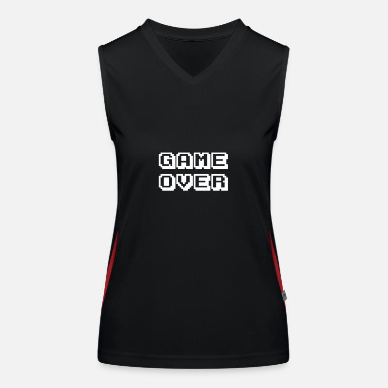 Arcade Game Over white Women's Functional Contrast Tank Top