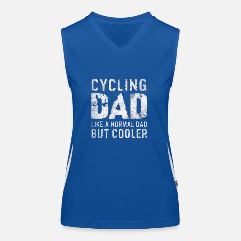 Bicycle Saying Dad Mountain Bike Cycling Women's Functional Contrast Tank Top
