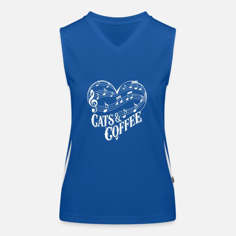 J’adore les chats et le café Débardeur respirant contrasté Femme