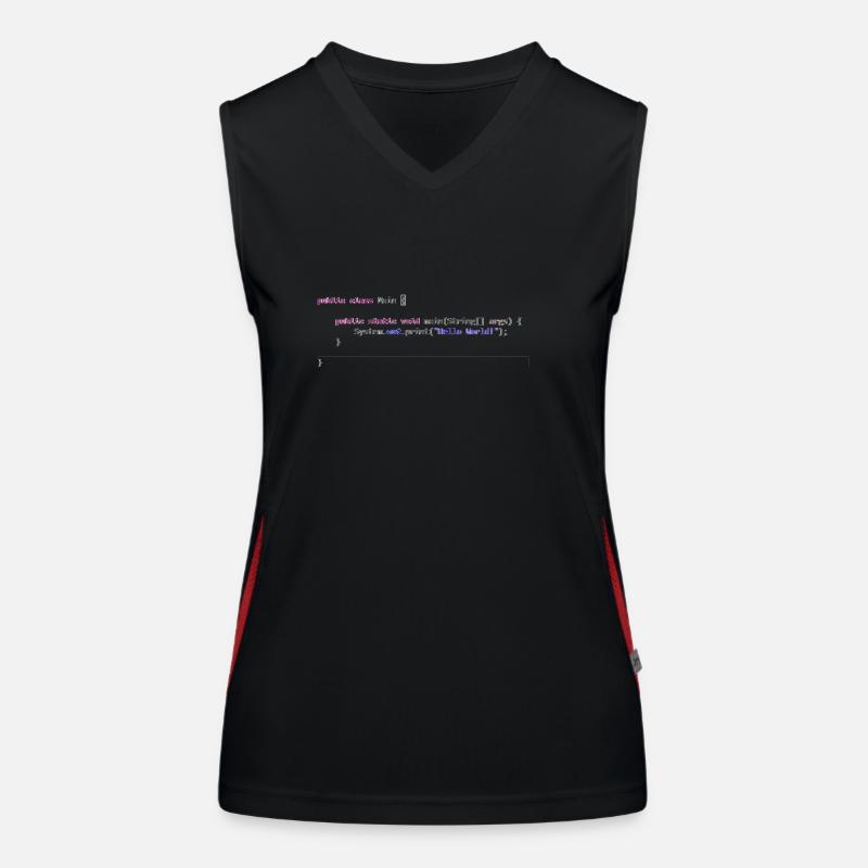 Java Hello World! Geschenkidee Funktionelles Kontrast-Tank Top für Frauen
