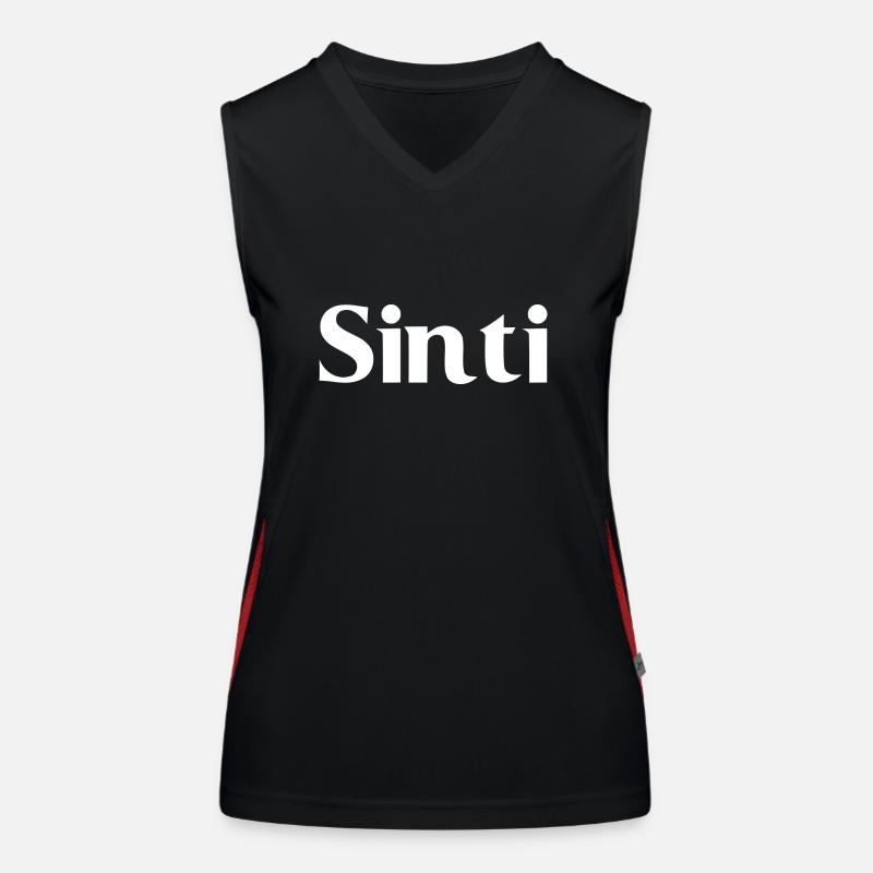 Sinti - White Writing Women's Functional Contrast Tank Top