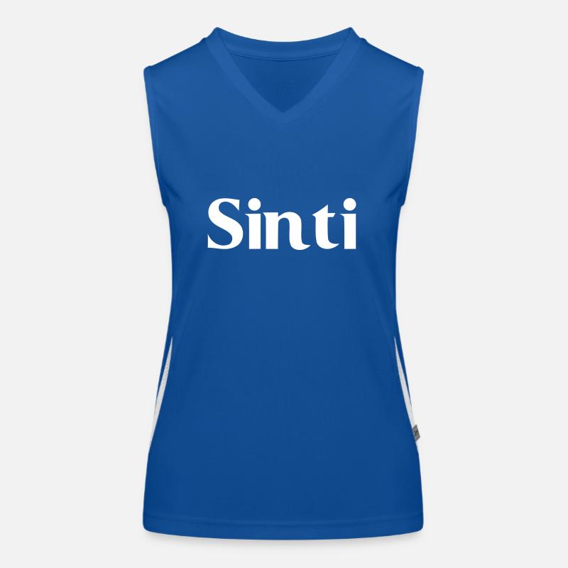Sinti - White Writing Women's Functional Contrast Tank Top