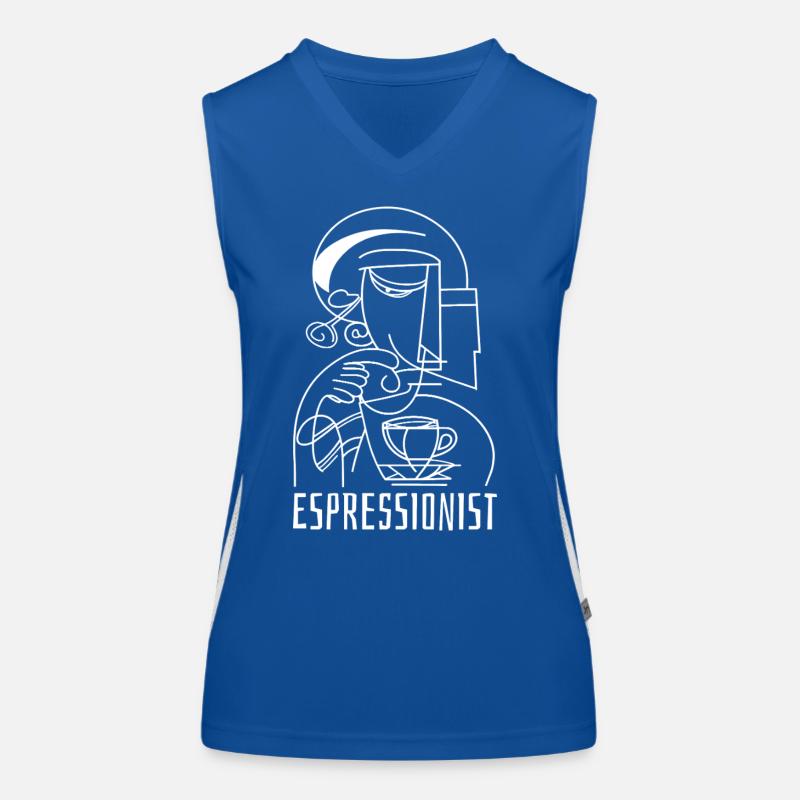 Espressionist - Espresso - Kaffee trinken Funktionelles Kontrast-Tank Top für Frauen