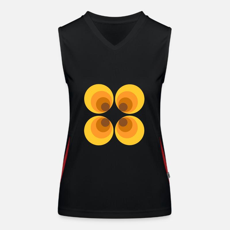 70s Flower Pattern Women's Functional Contrast Tank Top
