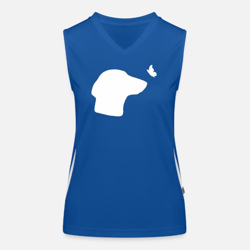 Dackel Funktionelles Kontrast-Tank Top für Frauen