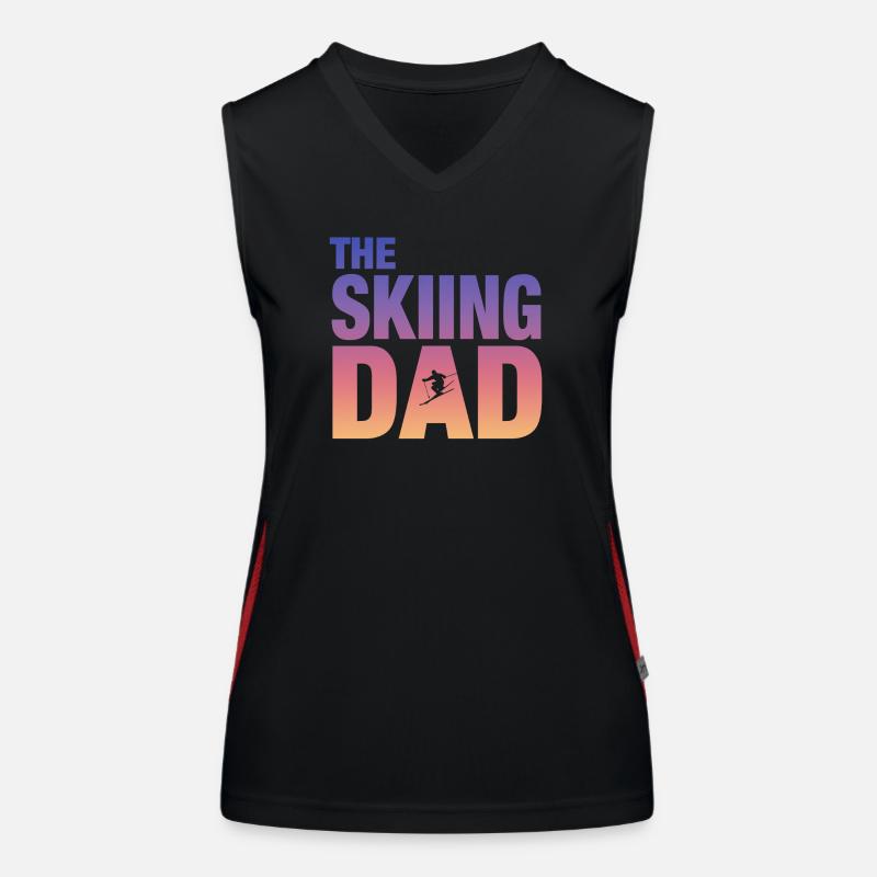 The Skiing Dad - Ski Funktionelles Kontrast-Tank Top für Frauen