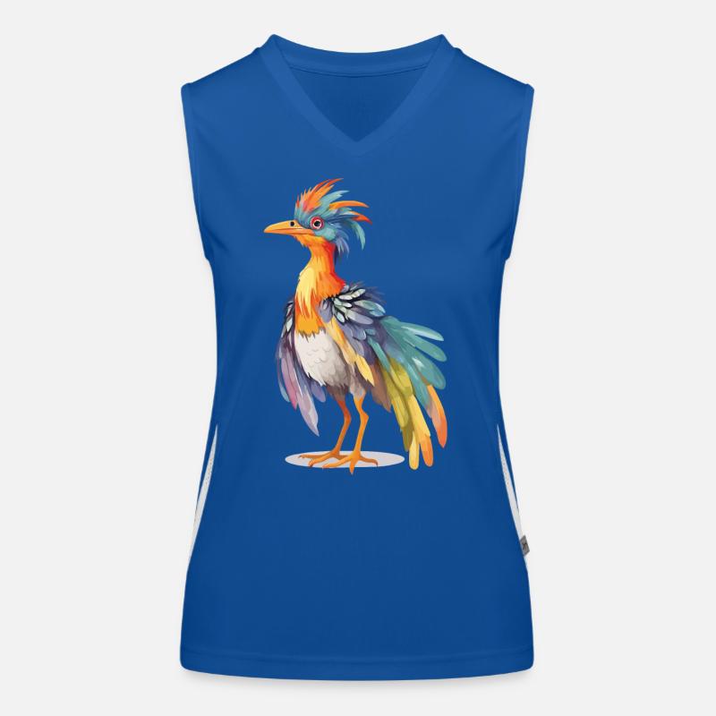 Cute Archaeopteryx Pastel Dino Design Women's Functional Contrast Tank Top