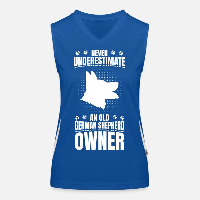 Old German Shepherd Owner Women's Functional Contrast Tank Top