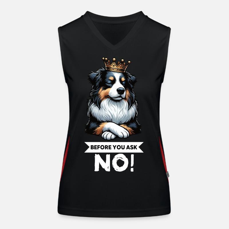 Before You Ask Australian Shepherd Aussie Aussies Women's Functional Contrast Tank Top