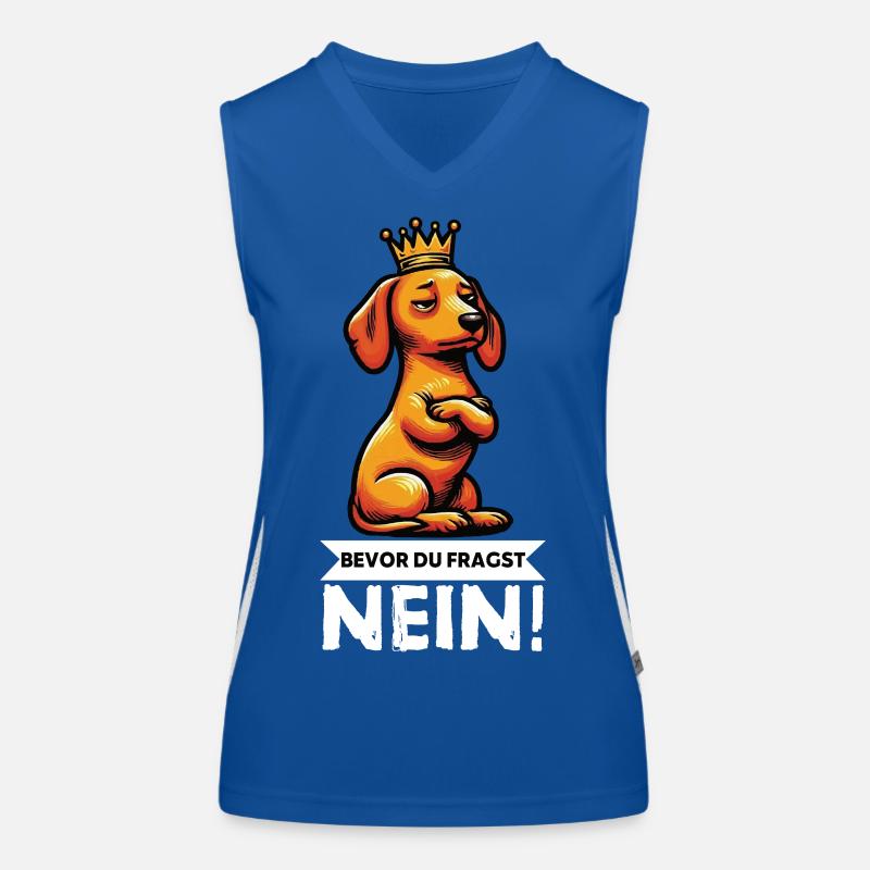 Avant que vous ne demandiez : teckel, propriétaire de teckel, propriétaire de teckel Débardeur respirant contrasté Femme