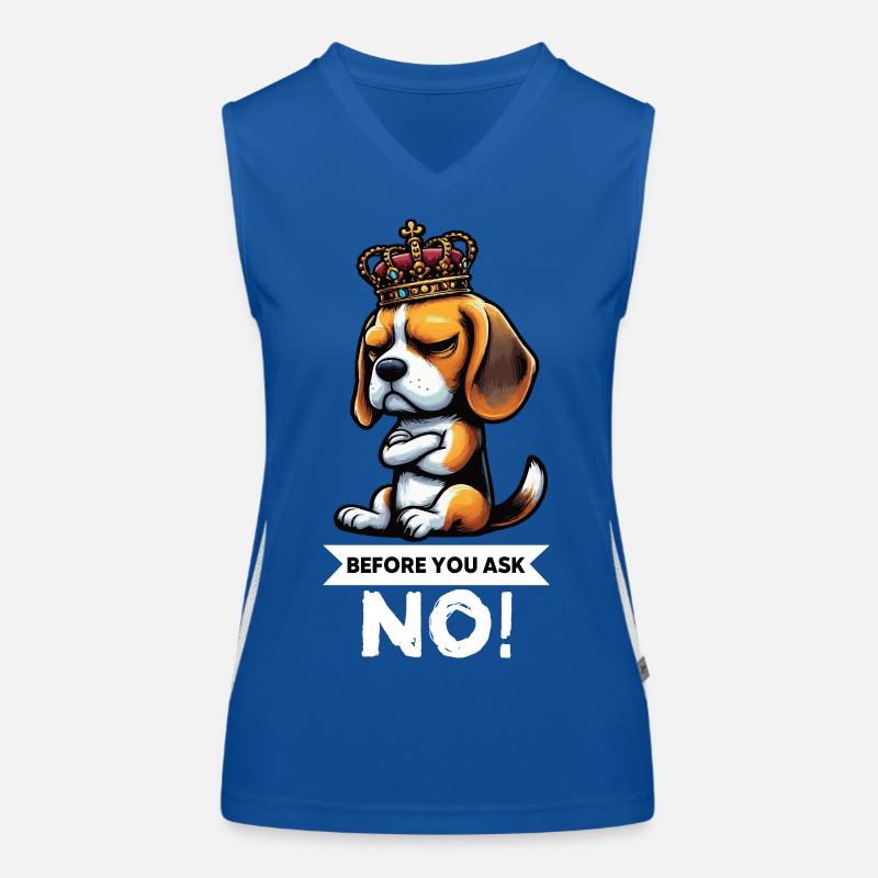 Before You Ask Beagle Beaglebesitzer Beaglehalter Funktionelles Kontrast-Tank Top für Frauen