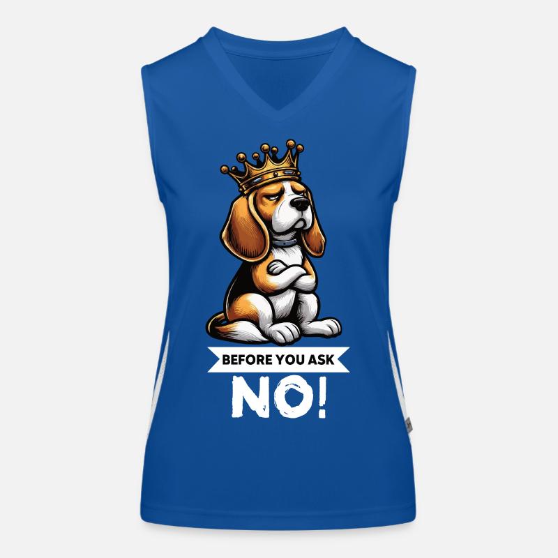 Before You Ask Beagle Beaglebesitzer Beaglehalter Funktionelles Kontrast-Tank Top für Frauen