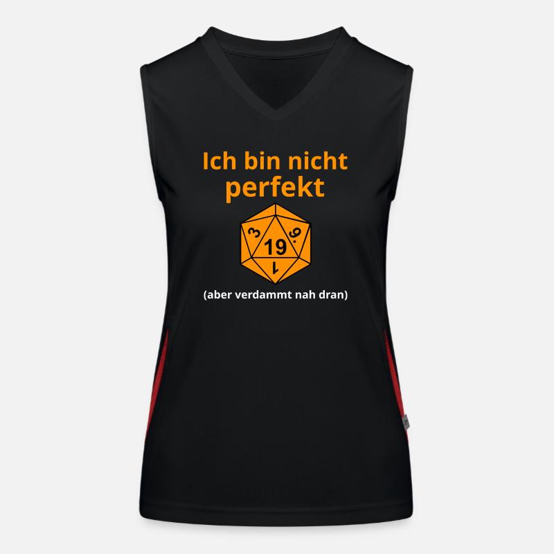 RPG - Ich bin nicht perfekt Funktionelles Kontrast-Tank Top für Frauen