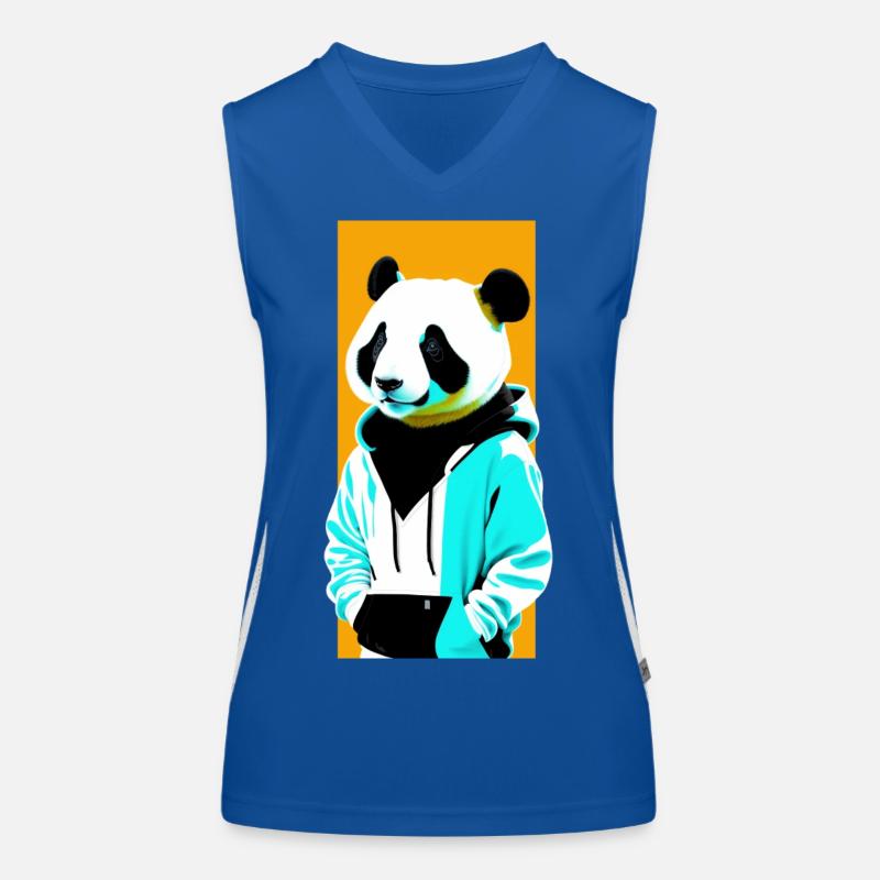 Panda en sweat à capuche Débardeur respirant contrasté Femme