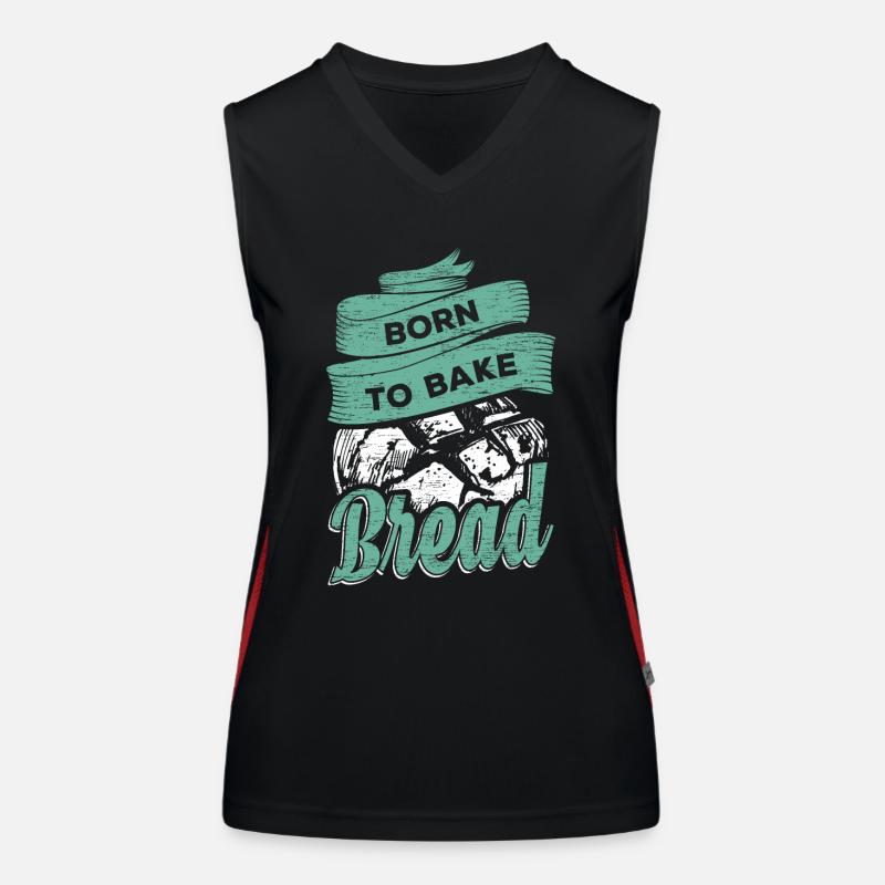Baking bread baker Women's Functional Contrast Tank Top