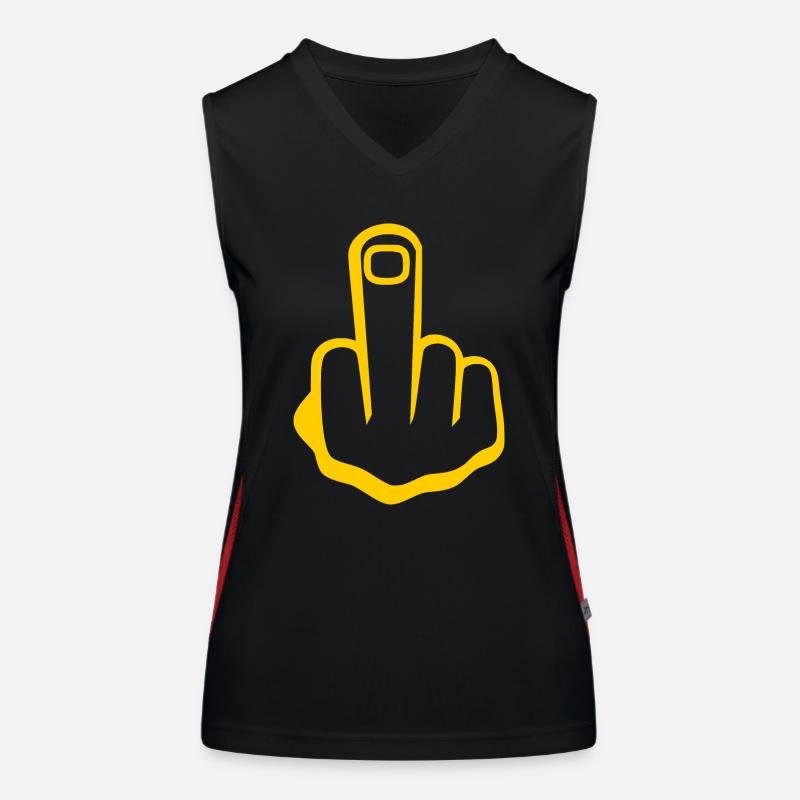 Middle finger Women's Functional Contrast Tank Top