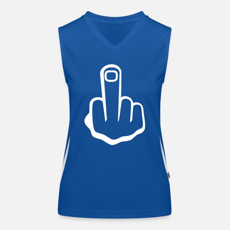 Mittelfinger Funktionelles Kontrast-Tank Top für Frauen