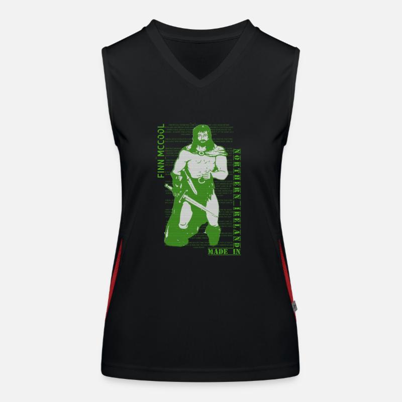 Finn McCool - Women's Functional Contrast Tank Top - black/red