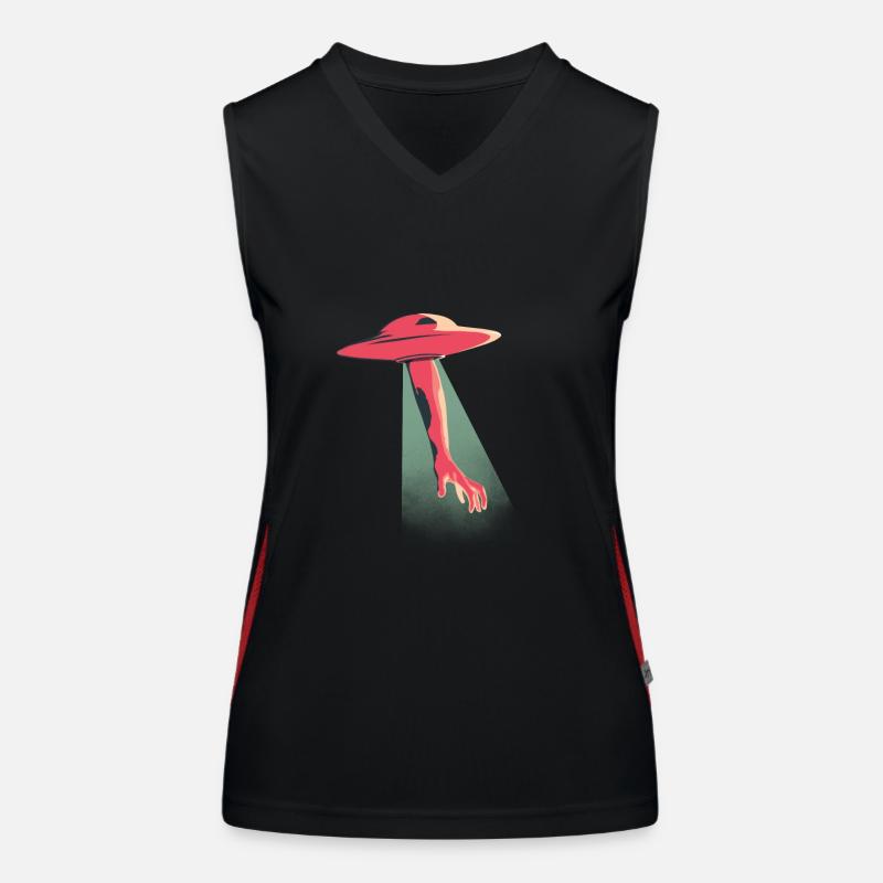 Alien Abduction Funktionelles Kontrast-Tank Top für Frauen