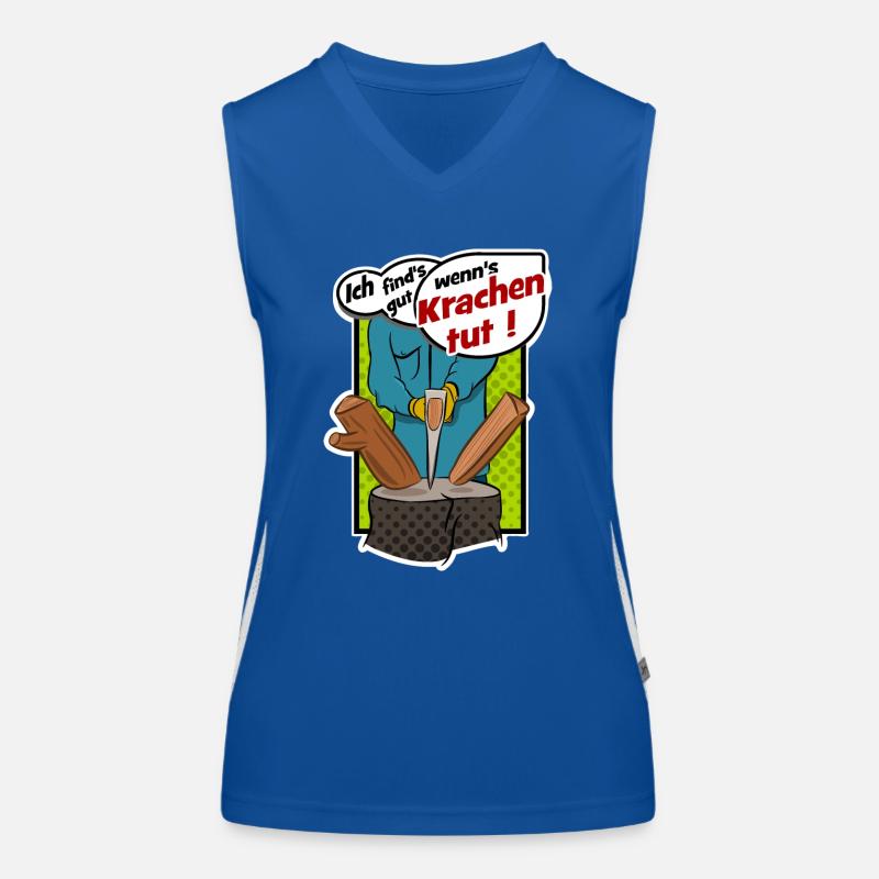 Holz hacken Axt Geschenk Idee Funktionelles Kontrast-Tank Top für Frauen