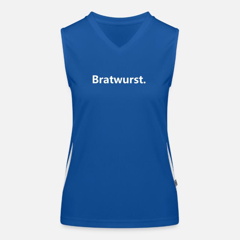 Bratwurst Design Funktionelles Kontrast-Tank Top für Frauen
