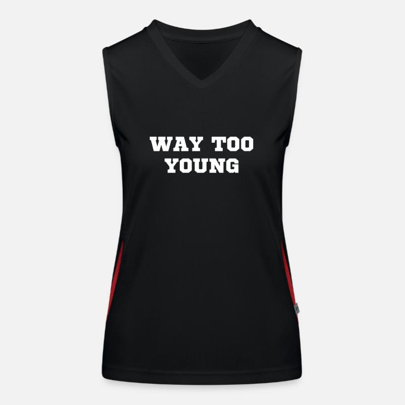 too young Women's Functional Contrast Tank Top
